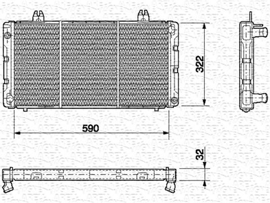 MAGNETI MARELLI Radiators, Motora dzesēšanas sistēma 350213628000